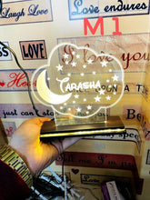 Personalised Night Light Moon with Stars | Cloud Night lamp | Kid Gifts | Special gift | Return gifts for birthday | Birthday gifts - BBD GIFTS